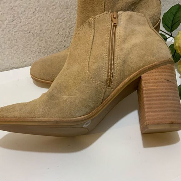 Lucky Brand Pellyon Western Bootie Slate Tan Size 8.5M - Picture 6 of 11